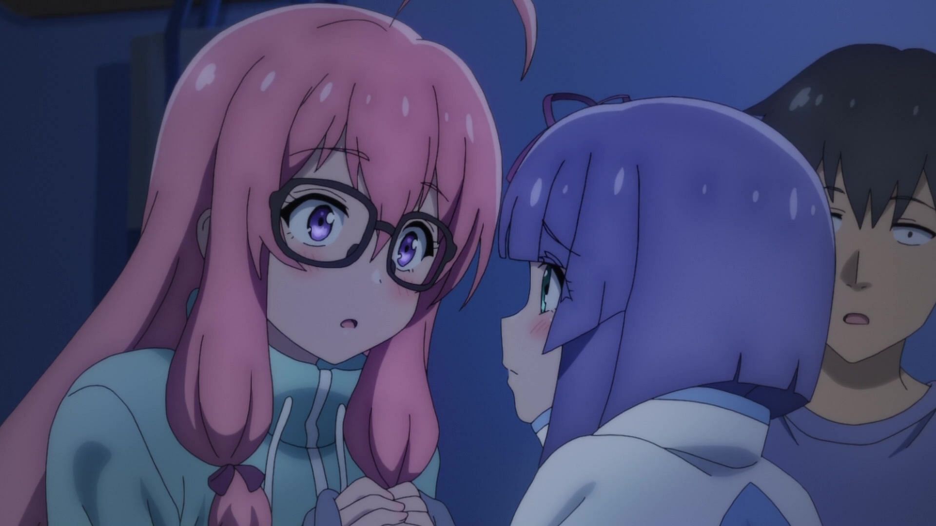 Hina, Shizuri and Tsukasa as seen in I'm Living with an Otaku NEET Kunoichi!? (Image via Quad)
